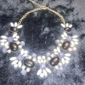 Black and blue bauble necklace
